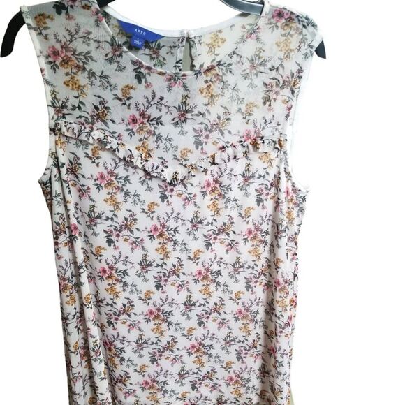 APT.9 Flowery Sleeveless Pullover Top - Size Large - Picture 11 of 11